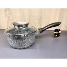 16cm Ceramic Non-Stick Saucepan With Glass Lid & Aroma Dispenser, 1.3L Induction Cooking Pot With Stay-Cool Handle – Black / Grey - View 11