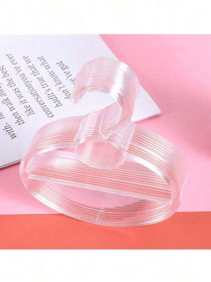 10/20pcs Oval Scarf Shawl Tie Hooks Round Coat Hanger Multi-Function Clothing Display Rack Organizer Space-Saving - Silver - View 1