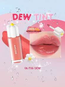 AMUSE DEW TINT 06 無花果露珠色，輕盈、柔軟、超保濕，不黏膩，滋潤持久，高顯色度，打造柔滑妝效，光澤感強，純素配方，韓妝，4克/0.14盎司 - # 06 無花果露 - 查看 2