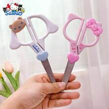 SANRIO 1 buah Gunting Kecil Buatan Tangan Bentuk Kartun 3D Lucu, Desain Pisau Anti Lengket dengan Pelindung Pengaman Berbentuk Hati, Perlengkapan Alat Tulis Kerajinan Potong Kertas DIY untuk Pelajar, Tersedia Berbagai Pola Menggemaskan, Tajam dan Portabel, Alat Potong Buatan Tangan untuk Kampus dan Kantor, Aksesori Belajar di Rumah yang Bernilai Tinggi dan Feminin - MultiWarna - View 3