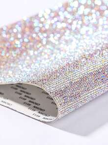 1pc Glitter Crystal Gem Rhinestone Sticker DIY Self-Adhesive Glitter Car Phone Craft Decorative Sticker 7.8 X 9.4 Inch - Multicolor - View 3