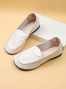 College Home Daily Commute Flat Shoes - Beige - View 6
