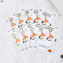 10pcs Cute Halloween Ghost Keychains, Ghost Theme Keychains, Perfect Gift For Halloween, Thanksgiving, Christmas And Other Holidays, Special Gift For Friends, Delicate Bag Charm - Multicolor - View 2