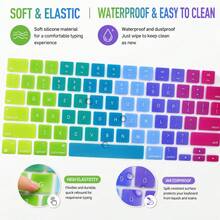 1pc Colorful Gradient Silicone Keyboard Cover US Layout For MacBook Neo 13/Pro14/16 Air13.6/15 M1‑M5 A2442 A2485 A2681 A3404,Ultra‑Thin Protector Skin,Dust‑Resistant Keyboard Protective Accessory - View 8