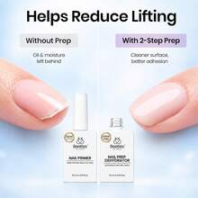 Beetles 2Pcs 15ML Nail Dehydrator & Primer Set, HEMA-Free Nail Prep And Bonding Set For Gel Polish, Acrylic Nails And Nail Extensions - 2Pcs 15ML Nail Dehydrator & Primer Set - View 4