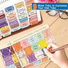 Bible Tabs (Pastel Bloom) - Nourishing The Soul Book Summary - 66 Tear-Off Laminated Bible Tabs (Large Print), Bible Book Tabs, Women's Bible Study, Bible Book Tabs, School Supplies, Back To School - Multicolor - View 3