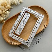 1pc Lace Metal Cutting Die - Suitable For Scrapbooking Embossing, Durable Handmade Craft Tool, DIY Handmade Greeting Cards, Envelopes, Journals And Photo Albums - Loose-leaf - View 9