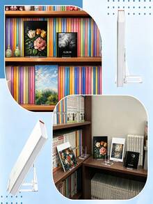 1/3/6/10pcs Transparent Acrylic Display Stand, Adjustable Book And Wallet Holder With Sturdy Base, PMMA Material, Suitable For Home Office, Party Decoration And Retail Scenarios, Fashionable Design, Solid Structure - Multicolor - View 6