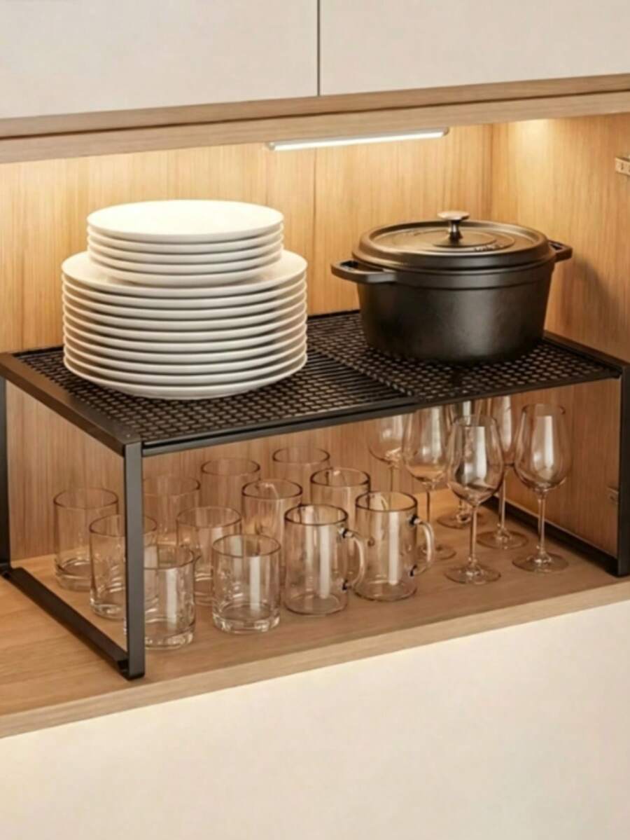Expandable Under Sink Storage Rack | Kitchen, Cabinet, Closet And Shoe Multi-Function Storage Shelf | Adjustable Countertop And Closet Organizer - Multicolor - View 1