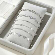 Fashion Versatile Elegant Bracelet Set - Silver - View 10