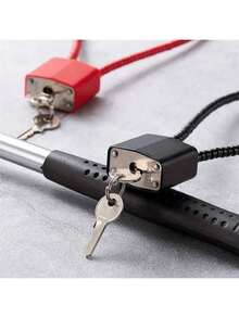 1pc Soft Steel Cable Electric Bike Long Padlock, Suitable For Dorm, Warehouse, Iron Gate, Gym, Storage Cabinet, Luggage, Toolbox, Anti-Theft Drawer Lock Hardware, Rust-Proof Waterproof Padlock - Multicolor - View 9
