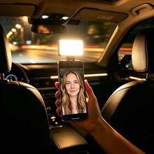 1pc LED Selfie Fill Light, Portable Mini Clip-On Fill Light, Suitable For Phone And Computer, Makeup, Zoom Meetings, Live Streaming, Vlog, Perfect Selfie And Video Call, 150mAh - Square - View 2