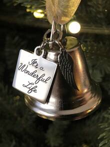 1pc Angel Wing Wind Chime, Suitable For Christmas Tree Decoration And Outdoor Hanging - A - View 4