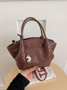 Women's Mini Shoulder Bag Versatile Commuter Bag Underarm Bag Popular Shoulder Bag Handbag - Brown - View 10