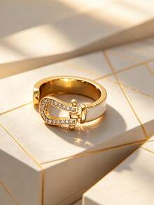 Cross-Border Hot-Selling New European & American Fashion Light Luxury Style Oil Drop Enamel Ring High-End Open Index Finger Ring - Oil-dripping Ring - View 4