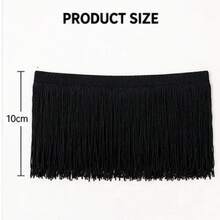 10cm Width-Black Tassel Fringe - 5 Yards - View 4