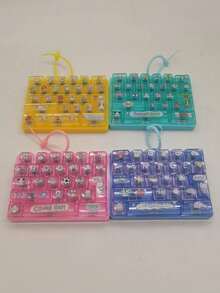 1 buah Gantungan Kunci/Liontin Keycap Keyboard 26 Tombol Motif Domba & Anjing, Penguat Suasana Hati dan Pereda Stres, Suara Jernih, Anti-Stres - MultiWarna - View 7