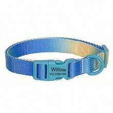 Adjustable Soft Nylon Pet Collar For Small, Medium And Large Dogs - Fashionable Color Block, Stylish And - Multicolor - View 12