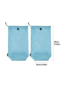 1pc Lightweight Nylon Drawstring Mesh Shoe Bag, Semi-Transparent Design, Waterproof And Dustproof, Portable Travel Luggage Organizer, Washable And Reusable For Sports, Home, Travel - Multicolor - View 26