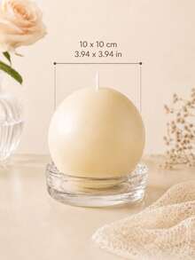 Multi-Size Ivory White Cylinder And Ball Decorative Candles, Suitable For Weddings, Dining Tables, Home Decor, Parties And Holiday Table Settings - Ivory White - View 19