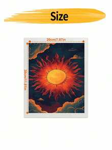 DIY Fiery Radiant Sun In Dark Sky (Frameless Or Framed 8x12 / 16x20 Inches) Paint By Numbers Kit (Acrylic) Arts & Crafts For Adult Beginners, Home Wall Decor, Unique Holiday Gifts And Creative Relaxation Art - Sets - View 9