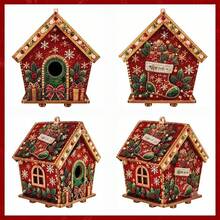 1 Set 3D Christmas Cottage DIY Bead Art Craft Kit, Holiday House Making Supplies For Handmade Hanging Ornaments, Christmas Tree Decorations, Home Tabletop Display, Party Decor, Seasonal DIY Art Projects & Creative Christmas Gifts For Craft Lovers - DIY Bead Kit - View 14