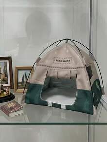 1 Set Mini Handmade Model House Camping Tent Kit, Perfect Christmas, Halloween And Easter Decoration Gift For Friends And Besties - A - View 3
