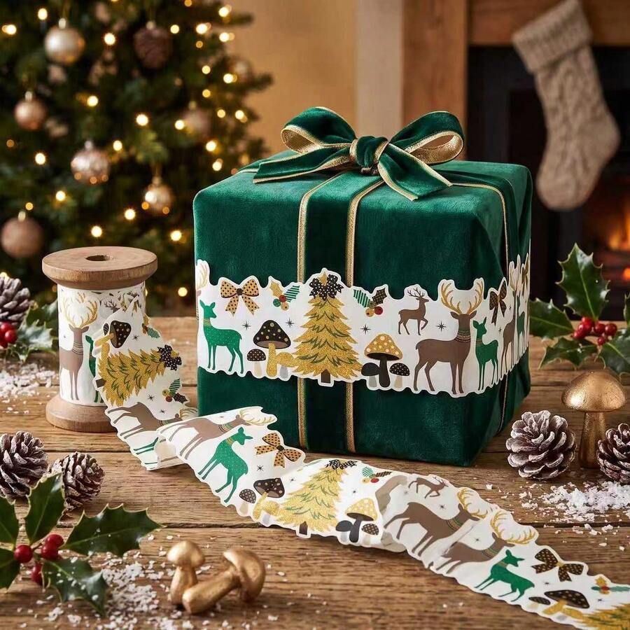 3.3/16.5/33ft Christmas Theme Self-Adhesive Border Trim, Bulletin Board Frame, Winter Decor Christmas Classroom Decoration Strip, Suitable For Classrooms, Schools, Offices And Homes - Multiple Styles - View 1