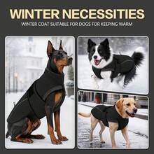 Waterproof Dog Coat For Winter, Quilted Warm Dog Jacket With Reflective Strips, Adjustable Pet Clothes For Small Medium Large Dogs, Outdoor Walking Apparel - Multicolor - View 9