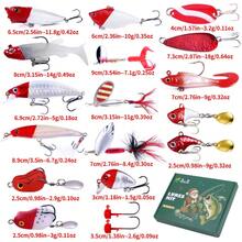 HENGJIA 18PCS/24PCS Fishing Lures SET- Tackle Christmas Box With Tackle Included, Fishing Kit With VIBs, Frogs, Minnows, Soft Baits, Hooks & Crankbait Accessories, Freshwater Lure Kit For Bass Walleye Trout - Multicolor - View 10