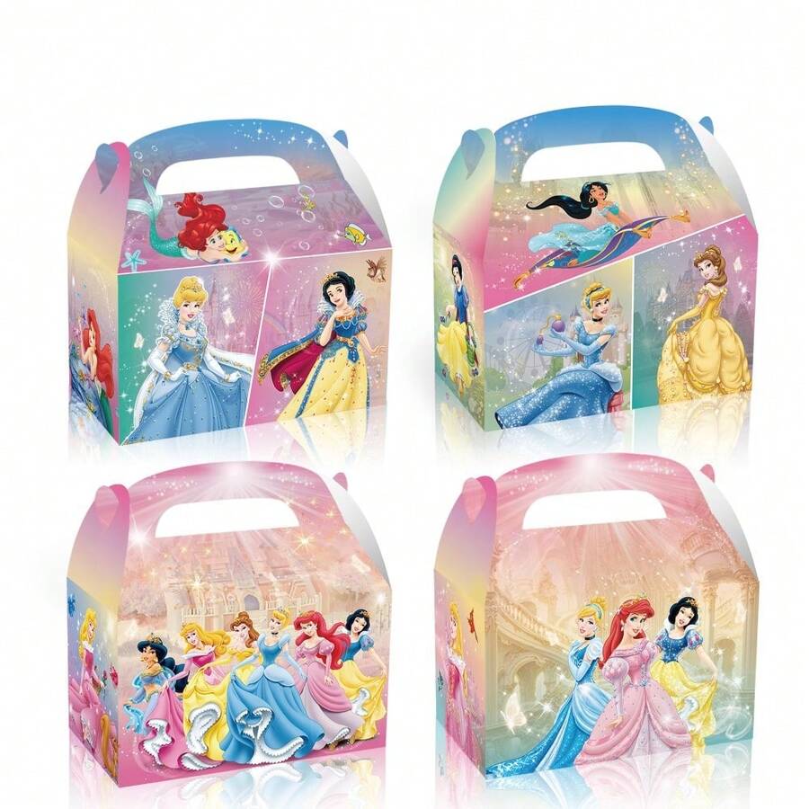 12/24pcs Theme Birthday Party Gift Boxes, Anime Girl Theme Candy Boxes, Cute Character Portable Handle Gift Boxes, Anime Theme Birthday Party Decoration, Theme Snack Candy Boxes, Suitable For Game Night, Birthday Party And Teen Gifts - Multicolor - View 1