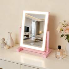 Touch Control Dimmable LED Makeup Mirror, 3 Light Colors, Desktop Style, Perfect For Bathroom, Vanity, Travel, Ideal Gift For Valentine's Day, Mother's Day, Birthday - Tabletop Mirror - View 9