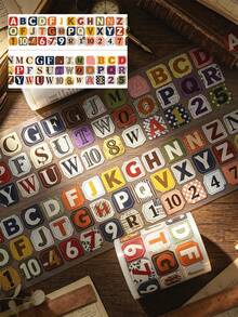 DanSoul 20 Sheets Large Vintage Aesthetic Letter Decorative Stickers Book, Pre-Cut Matte PET Creative Scrapbooking Material For Adults, Suitable For Planner Stationery Office DIY Collage - Planner Stickers - View 12