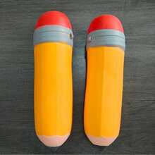 1pc Giant Realistic Pencil Burger Slow Rising Stress Relief Toy, Oversized Slow Rebound Realistic Food Stationery Squeeze Toy - Multicolor - View 6
