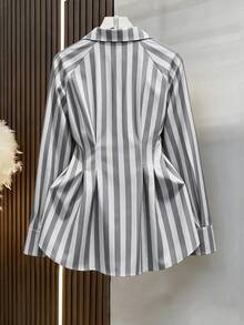 Autumn/Winter Metal Button Raglan Sleeve Long Sleeve Shirt, Vintage Bohemian Style, Suitable For Wedding, Party And Daily Commute Wear - Multicolor - View 3
