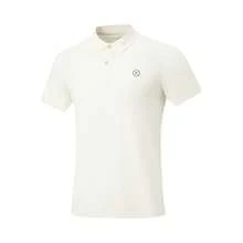 LI‑NING Way Of Wade Men Short‑Sleeve Polo Shirt, Quick‑Dry Cool Ice‑Feel Comfort Sports Top APLW093 - Milky - View 1