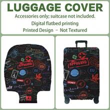 1PC, Flat Print Design, Print Design - No Texture, Accessories Only, Luggage Cover, Does Not Include The Luggage Shown In The Image, Suitable For 20 To 30 Inch Luggage, Made Of Thickened High-Quality Fabric, Essential Accessory For Your Travel And Checked Luggage. - Multicolor - View 8