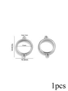 1pc Stainless Steel Open Frame Connector Charms, Hollow Circle Octagon Double Loops Links Pendant For DIY Jewelry Making Supplies - Connector - View 11