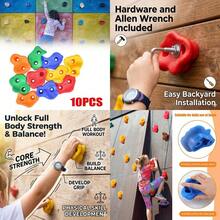 10 Climbing Stones Bolt On Climbing Frame Wall Holds Rocks Grips With Screw - VJO0054-2 - View 3