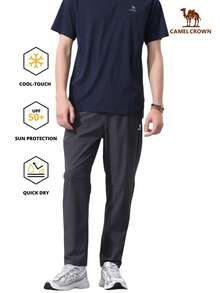 CAMEL CROWN Men's Summer Quick-Dry Breathable Outdoor Sports Pants Loose Straight Leg Casual Long Pants - Castle Gray - View 1