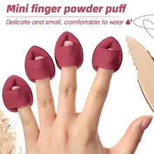 56Pcs Wine Red All In One Makeup Tools Set , 32Pcs Makeup Brushes , Bow Hairband , Wrist Bands , Silicone Cleaning Bowl , Triangle Powder Puffs , Makeup Sponges , Mini Makeup Sponges , Finger Powder Puffs , Practical Daily Full‑Face Makeup Kit - Multicolor - View 7