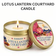EVODUCK 1pc Rose & Cardamom Scented Candle In Gold Tin Can, Lotus Lamp Design, Diwali/Home Fragrance Aromatherapy Candle, Suitable For Puja Room Decor, Rangoli Table Centerpiece, Housewarming Gift For Women Family And Friends - Diwali Candles - View 14