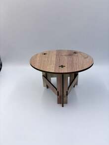 Wooden Plant Stool, Suitable For Indoor And Outdoor Small Round Flower Pot Stand, Used For Decorative Display Of Flower Pots, With High Wooden Base, Suitable For Living Room, Patio Or Balcony - A - View 6