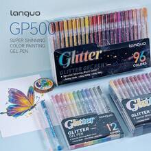 Glitter Gel Pen Set, 1.0mm Fine Tip Art Pens, 12/48/96 Colors Optional, Suitable For Drawing, Coloring, Journaling, Crafting And School Office Supplies - Sets - View 4