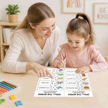 Children's Word Puzzle & Coloring Activity Book, Educational Vocabulary Puzzle Workbook, Preschool Early Learning Game Book, Christmas Holiday Gift, Suitable For Boys & Girls 3+ Years Old - Multicolor - View 2