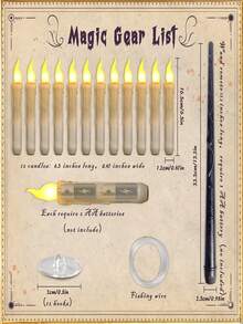 26pcs Flameless Hanging Candle Lights, LED Magic Wand Remote-Controlled Smart Candle Lights, Battery-Powered, Suitable For Interior Decoration, Room Decoration, Party Decorations, Wedding Decorations, Home Decor, And Christmas Decorations. - Hanging Candle Lamp - View 4