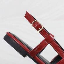 1 Pair Elegant Bowknot Sandals, Party, All Season, Popular, Versatile, Red, Fashion - Red - View 8