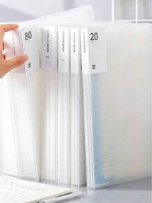 A4 Transparent 20-Page Document Folder, Large Capacity Insertable File Organizer, Storage For Test Papers, Archives, Receipts, Student Office Document Storage And Organization Tool - A4 Document Folder - View 1