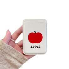1pc Creative Apple 17 Pro Max Back Sticker 16 MagSafe Magnetic Card Holder Apple 15 PU Leather - Multicolor - View 4
