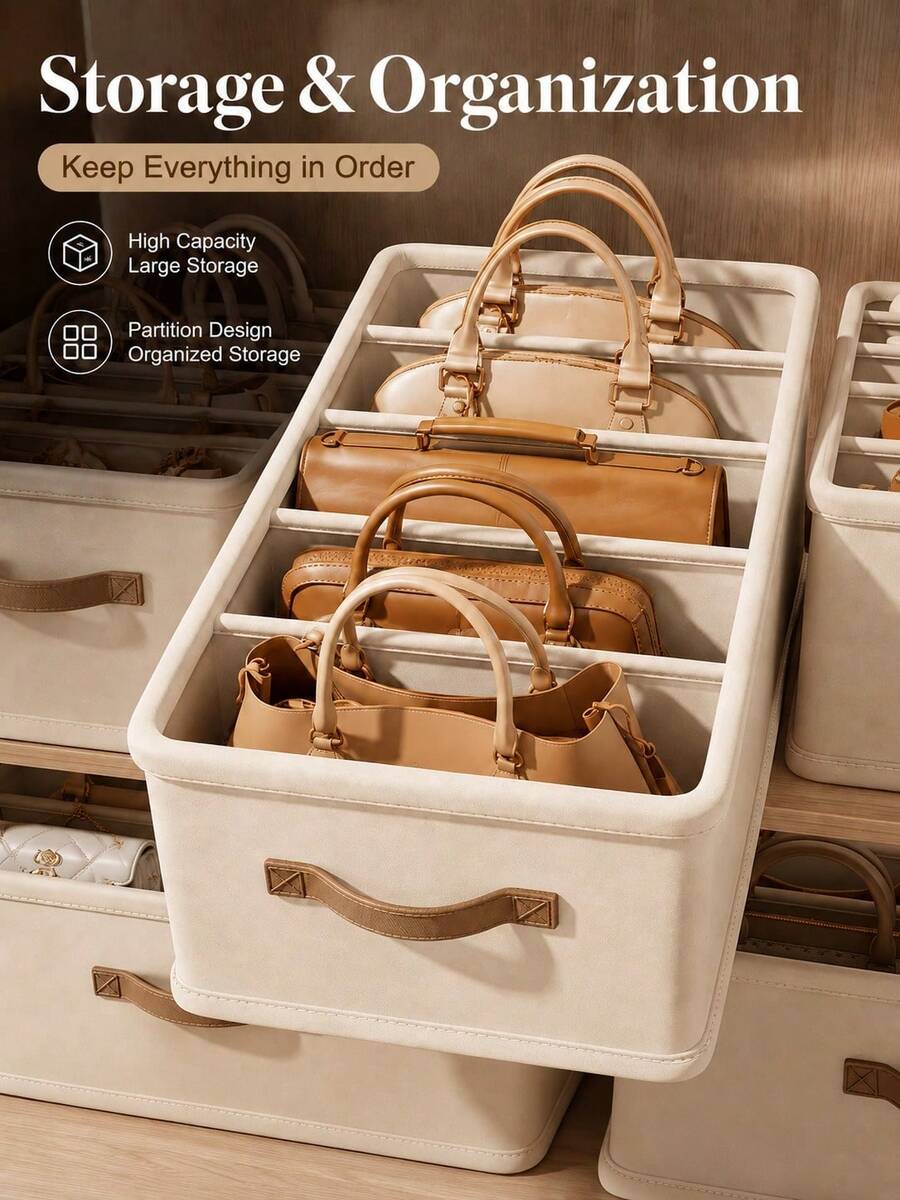Space-Saving Wardrobe Storage Box, Can Store Dresses, Pants, Underwear, Accessories, Stationery, Documents & Miscellaneous Items - Multicolor - View 1